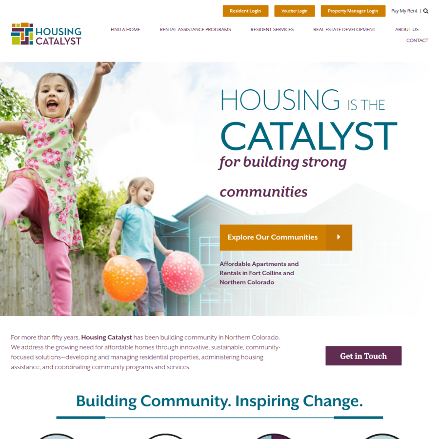 housingcatalyst.com homepage screenshot
