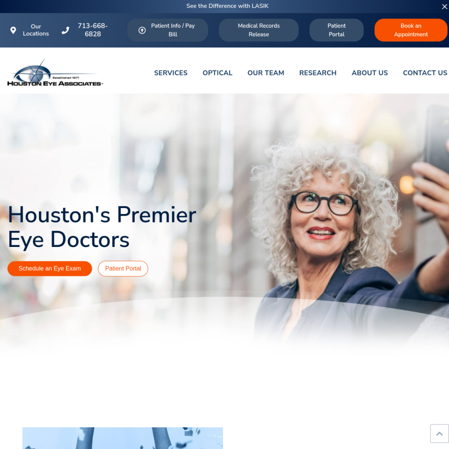 houstoneye.com homepage screenshot
