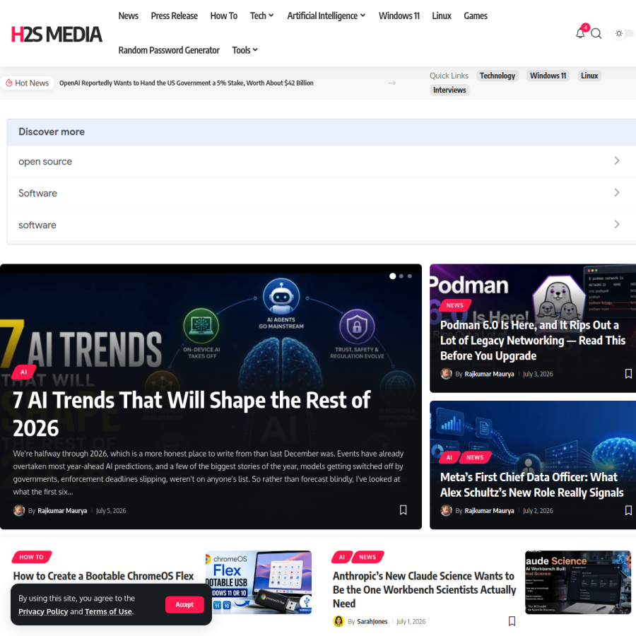 how2shout.com homepage screenshot