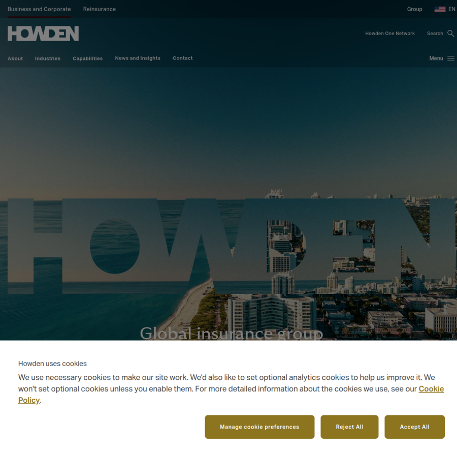 howdengroup.com homepage screenshot