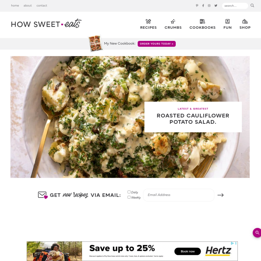 howsweeteats.com homepage screenshot