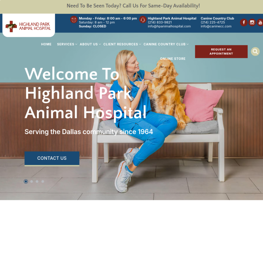 hpanimalhospital.com homepage screenshot