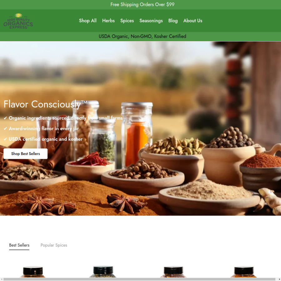 hqoexpress.com homepage screenshot