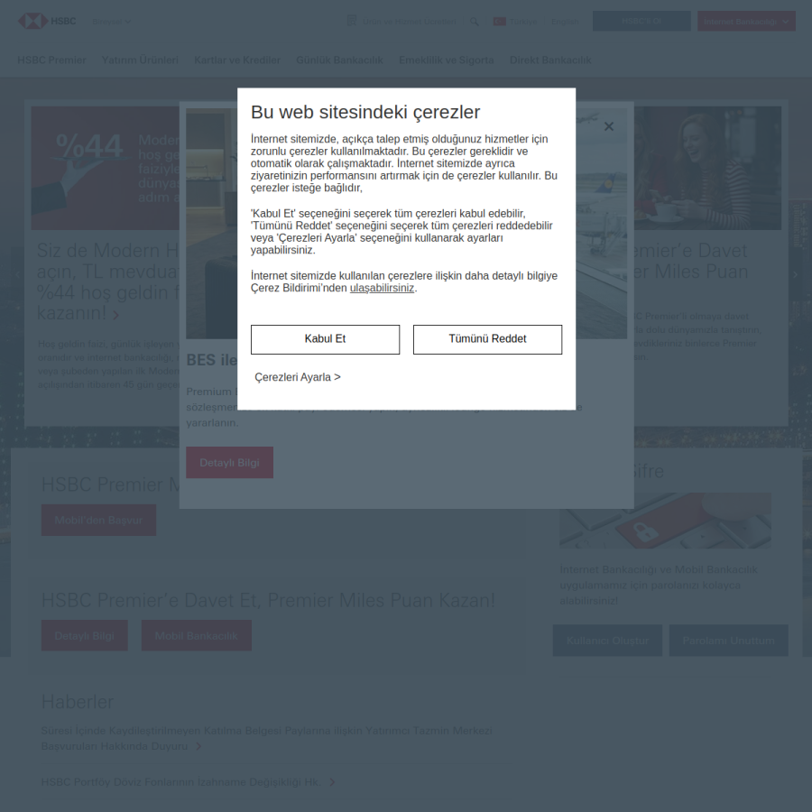hsbc.com.tr homepage screenshot