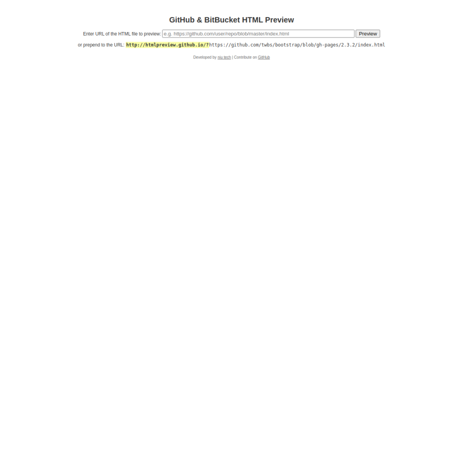 htmlpreview.github.io homepage screenshot