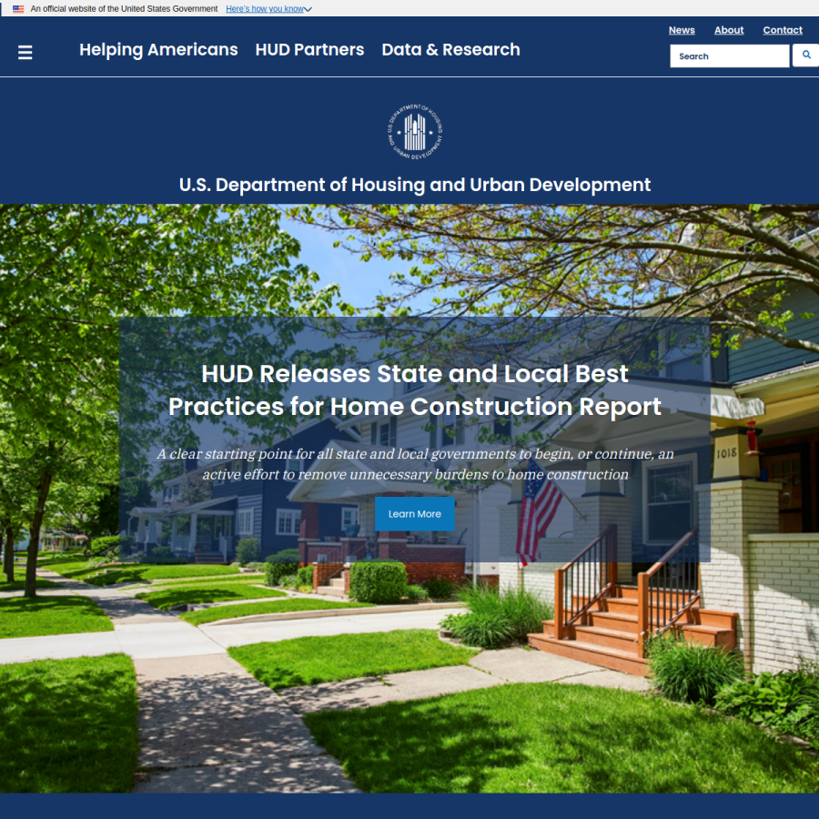 hud.gov homepage screenshot