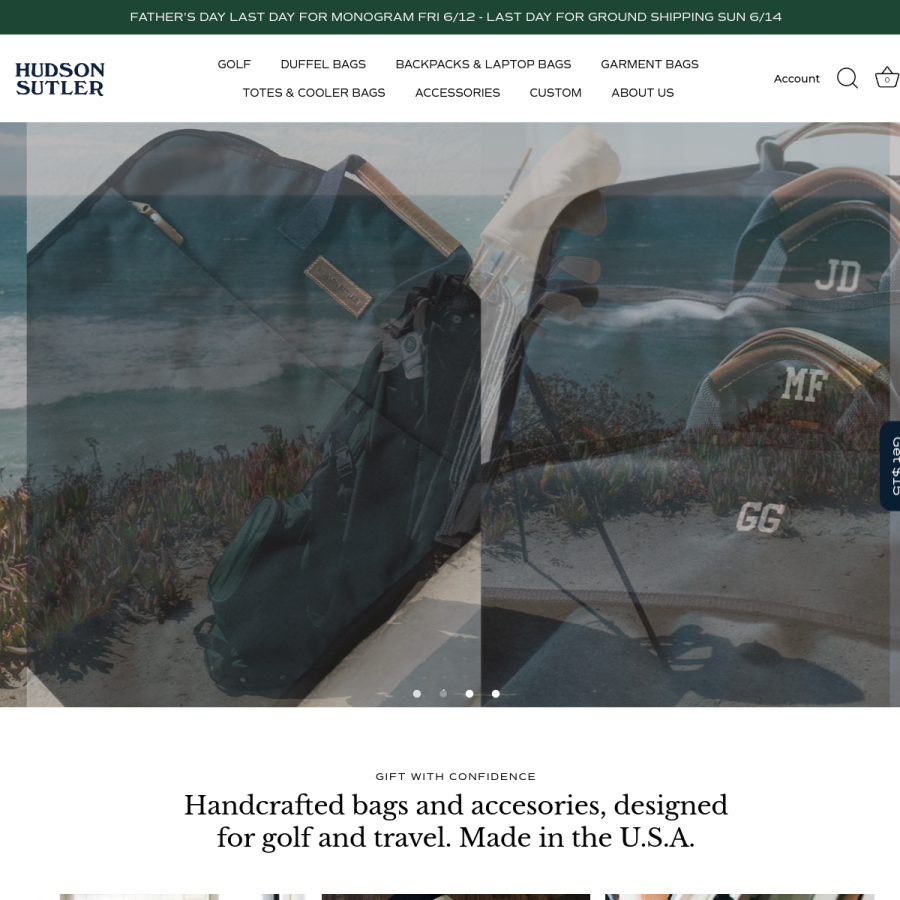 hudsonsutler.com homepage screenshot