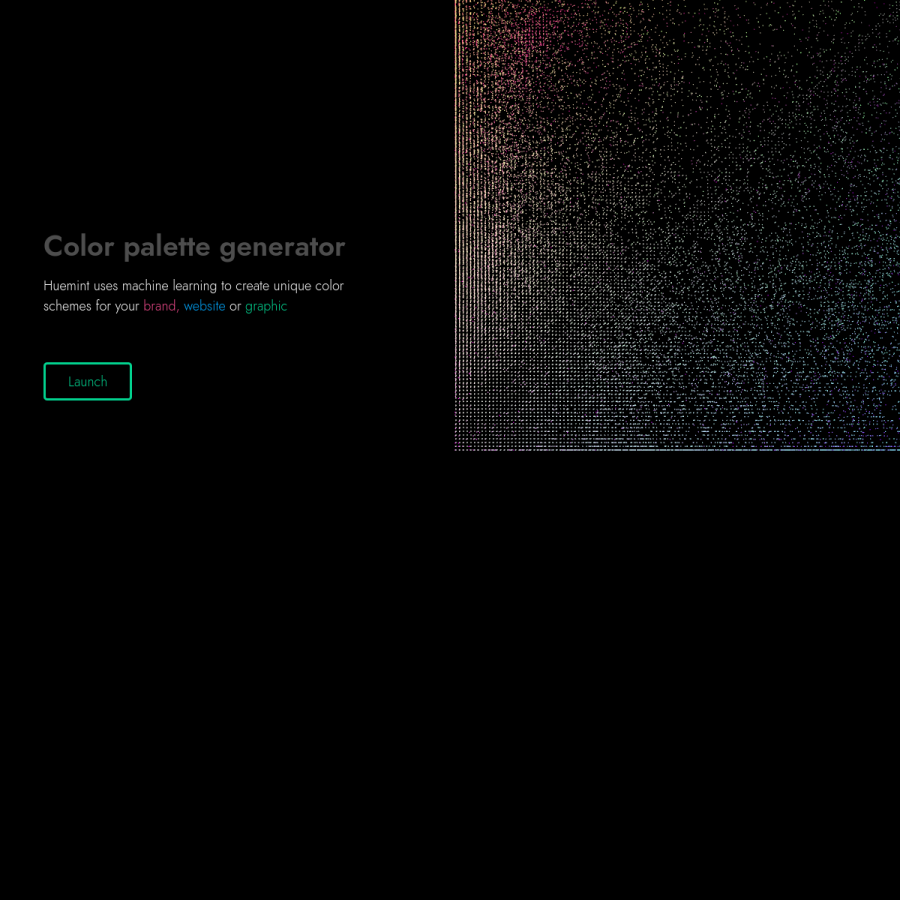 huemint.com homepage screenshot