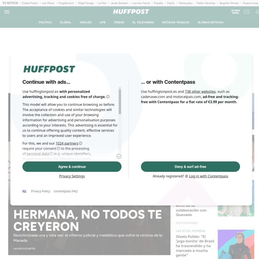huffingtonpost.es homepage screenshot