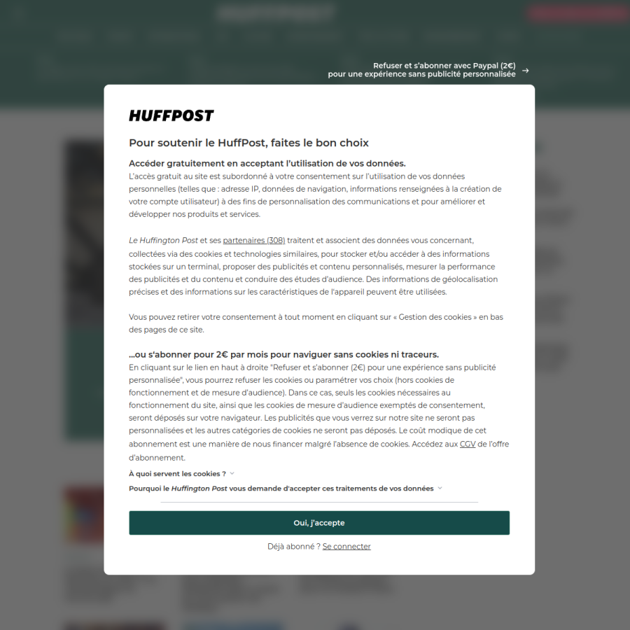 huffingtonpost.fr homepage screenshot