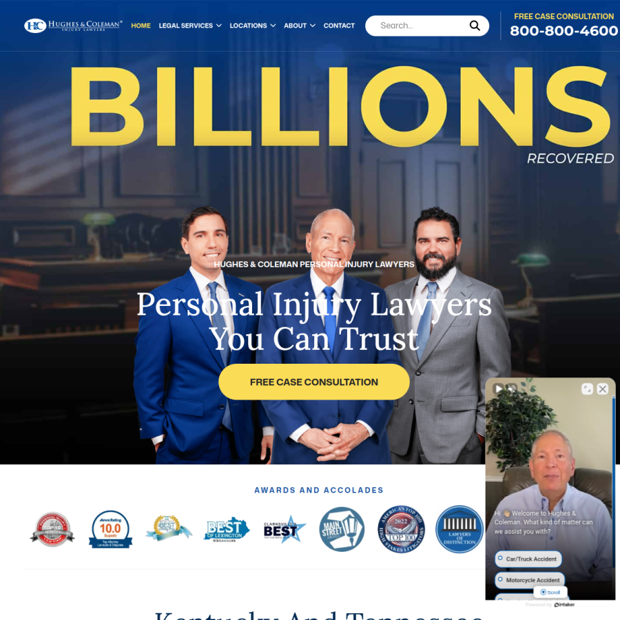 hughesandcoleman.com homepage screenshot