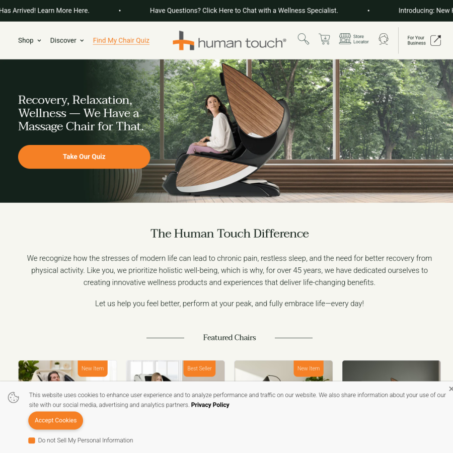 humantouch.com homepage screenshot