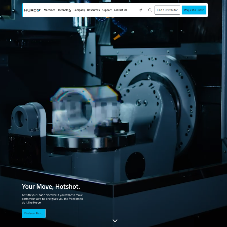 hurco.com homepage screenshot