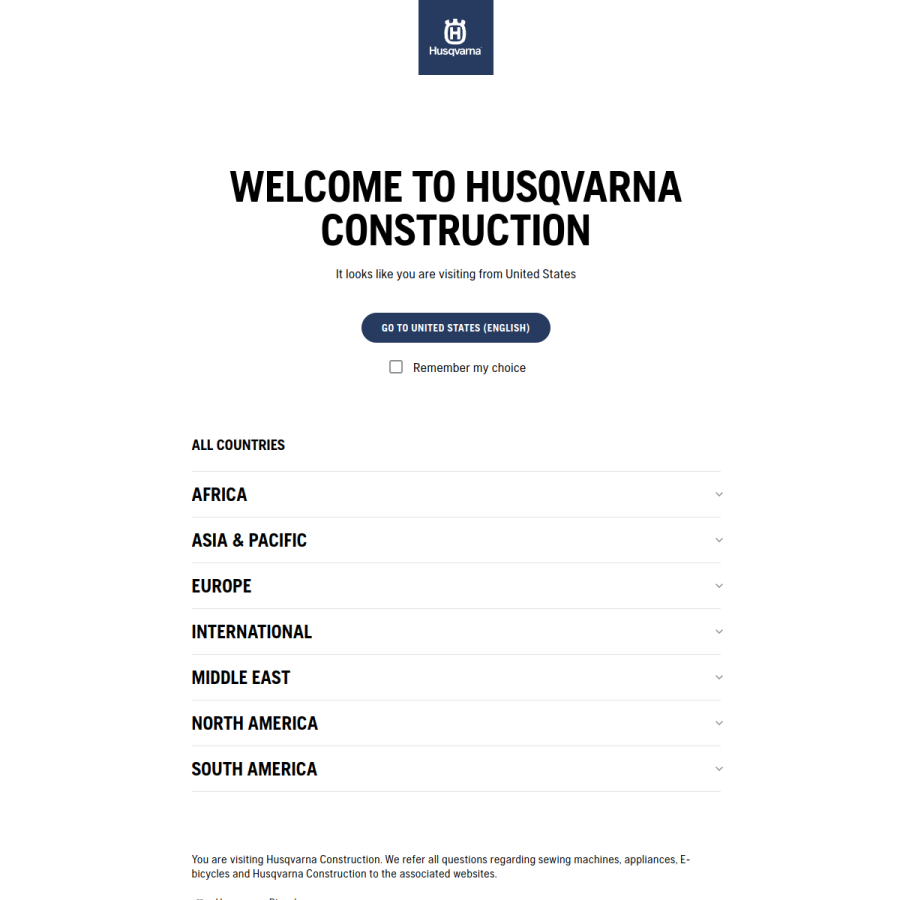husqvarnaconstruction.com homepage screenshot