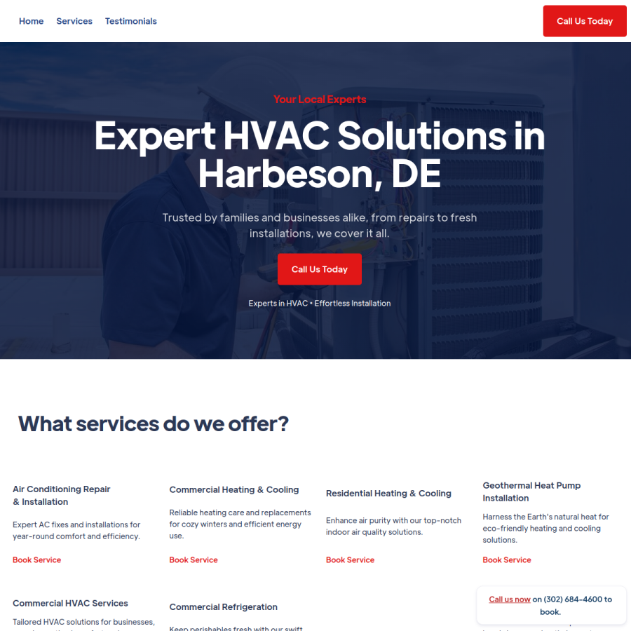 hyettrefrigeration.com homepage screenshot