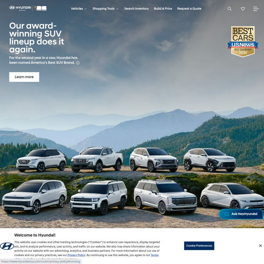 hyundai.com homepage screenshot