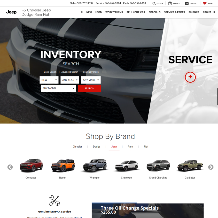 i-5dodge.com homepage screenshot