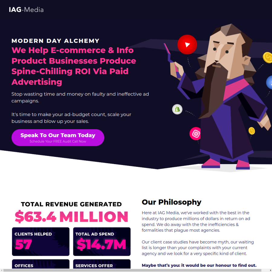 iag-media.com homepage screenshot