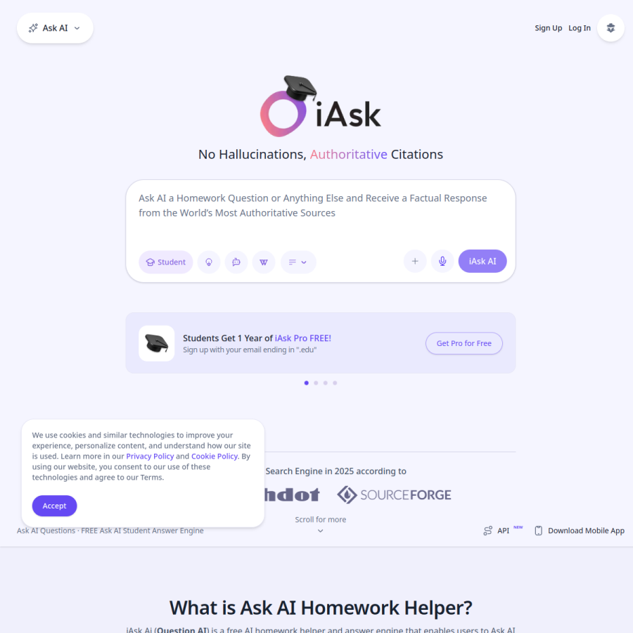 iask.ai homepage screenshot