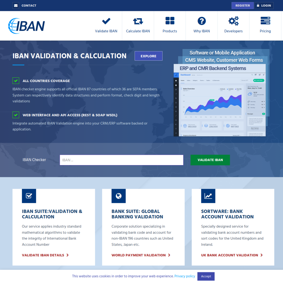 iban.com homepage screenshot