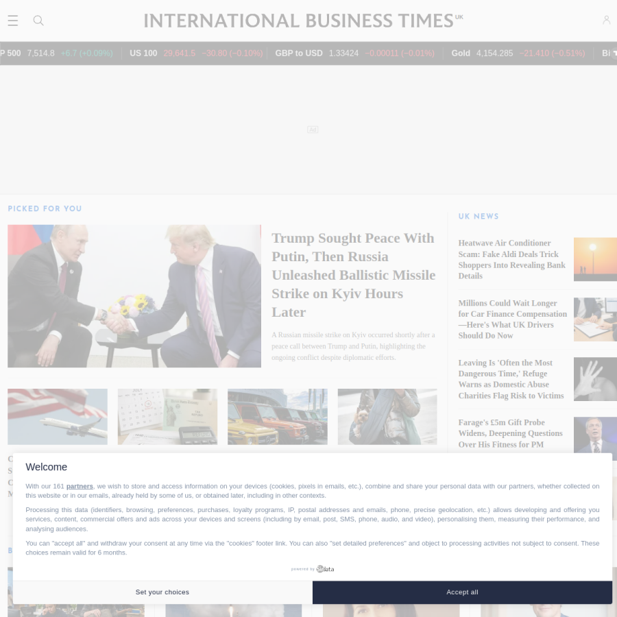 ibtimes.co.uk homepage screenshot