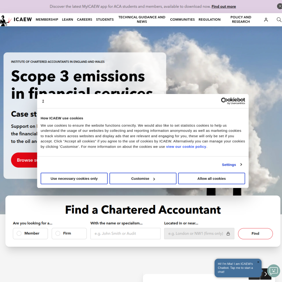 icaew.com homepage screenshot