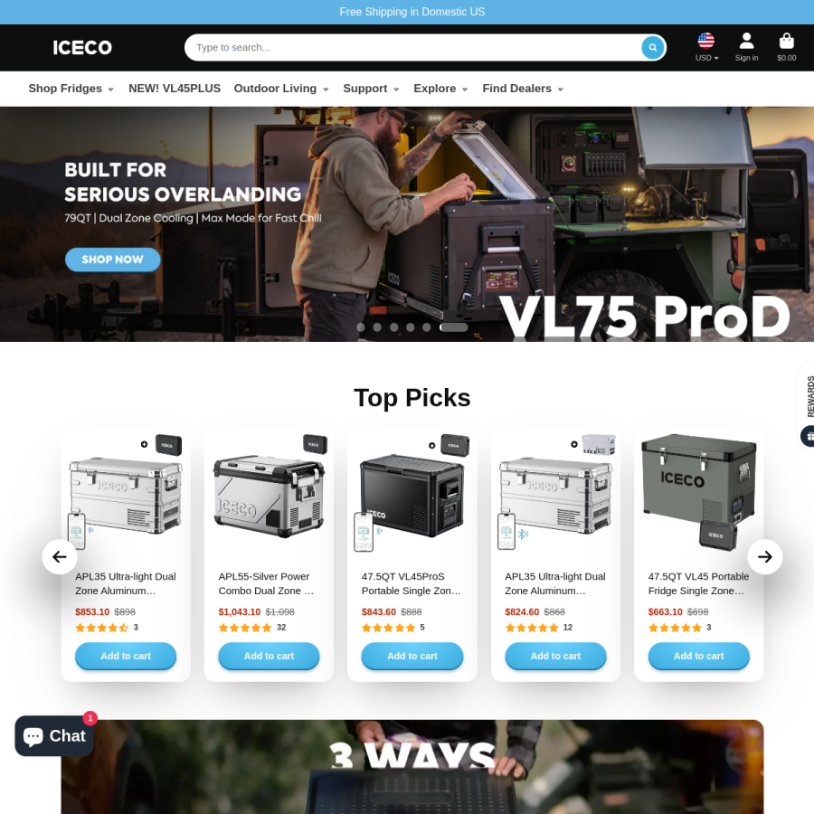 icecofreezer.com homepage screenshot