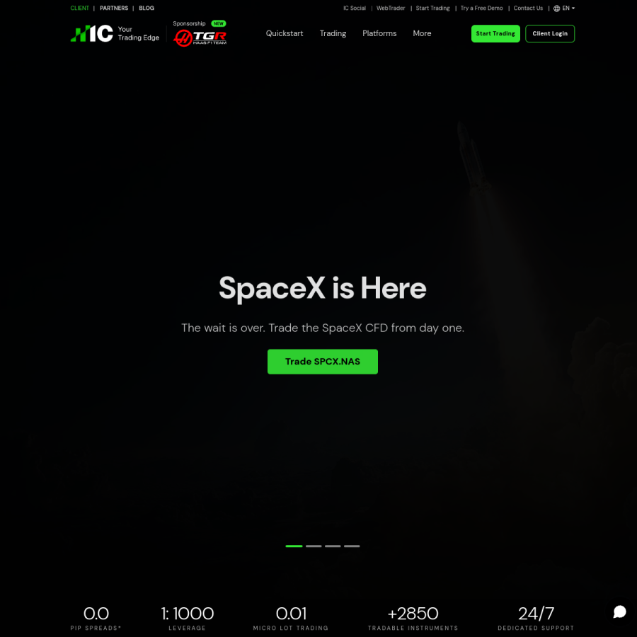 icmarkets.com homepage screenshot