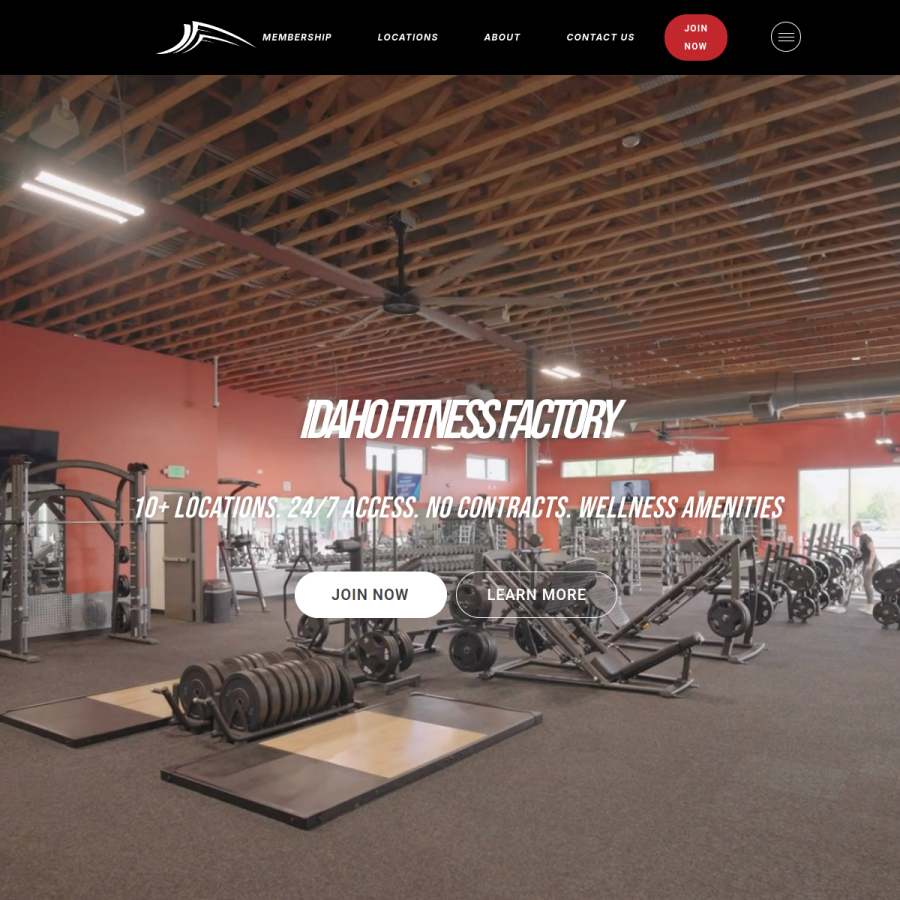 idahofitnessfactory.com homepage screenshot