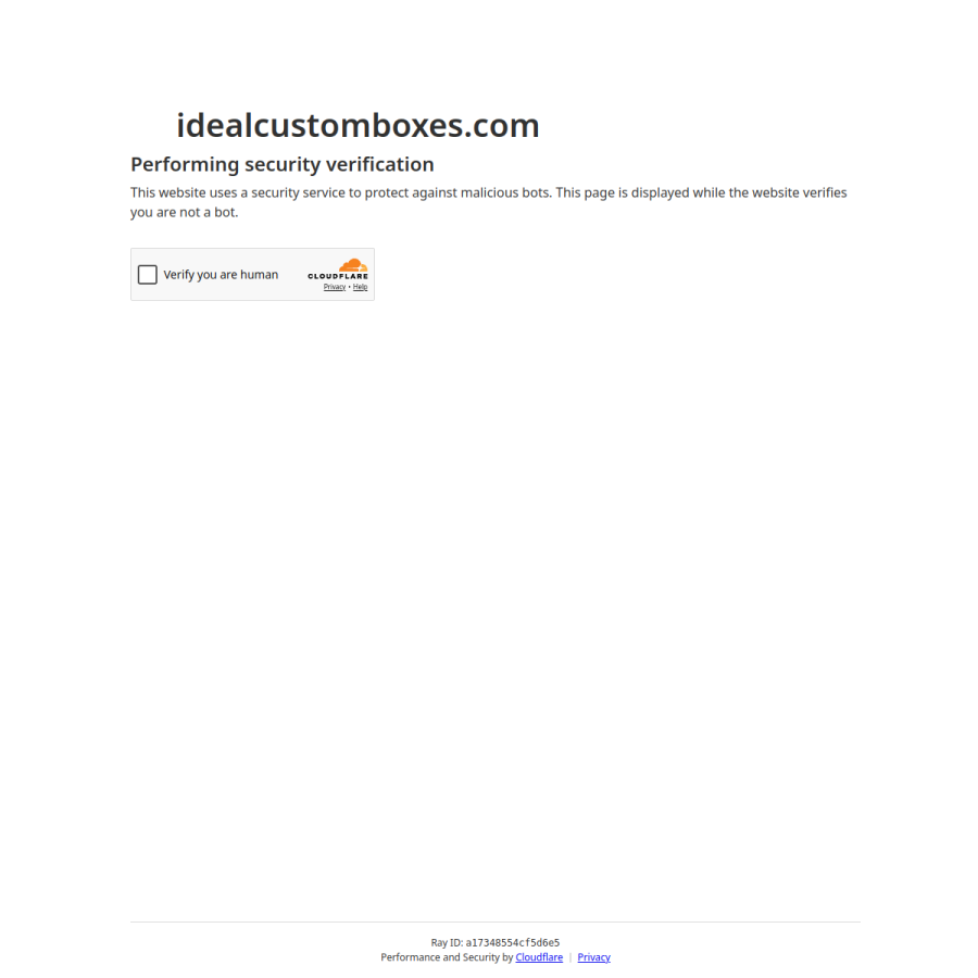 idealcustomboxes.com homepage screenshot