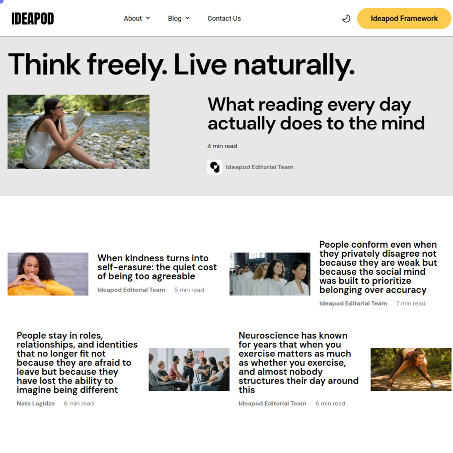 ideapod.com homepage screenshot
