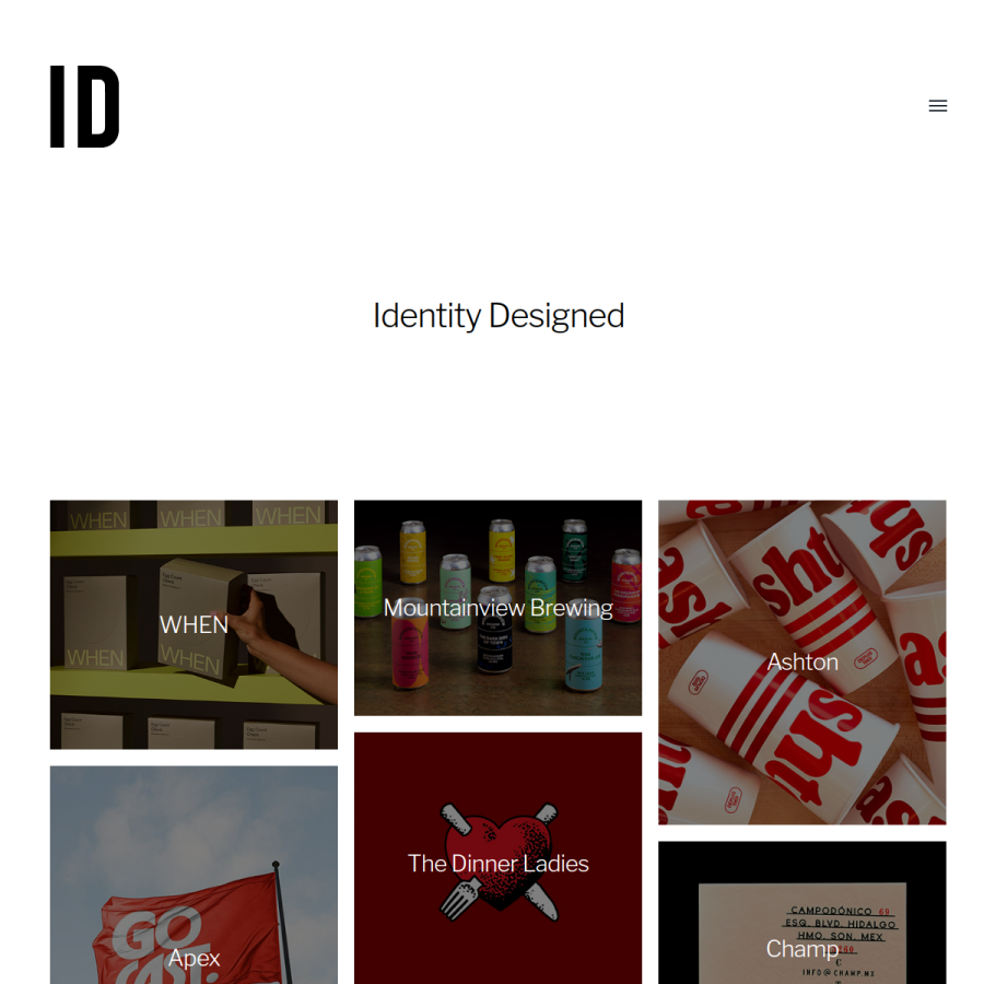 identitydesigned.com homepage screenshot