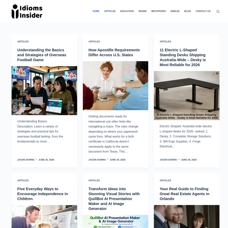 idiominsider.com homepage screenshot