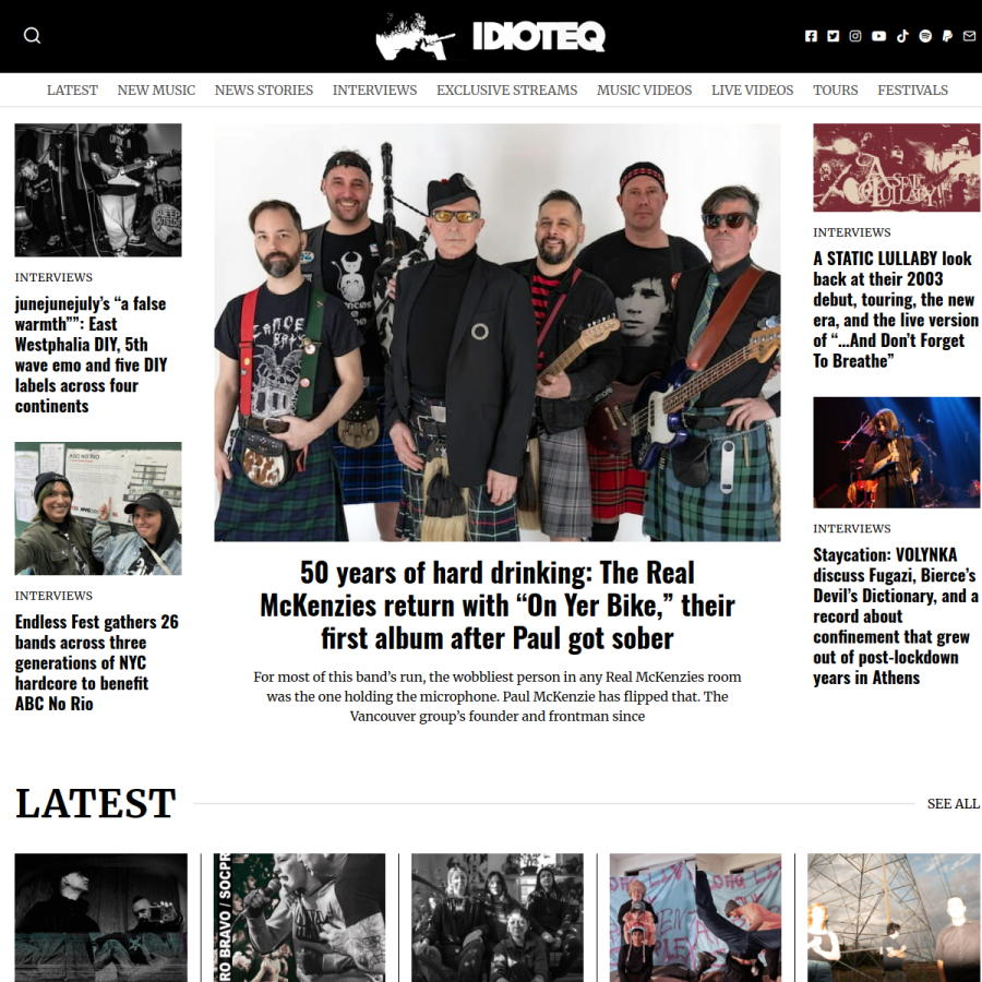 idioteq.com homepage screenshot