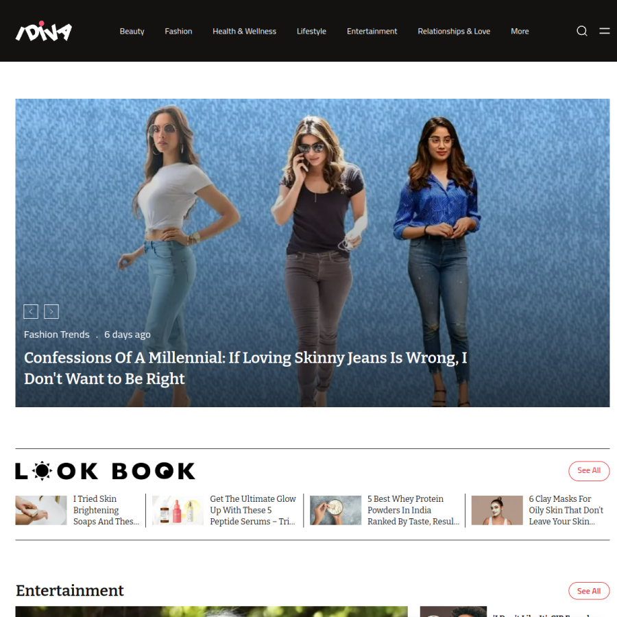 idiva.com homepage screenshot