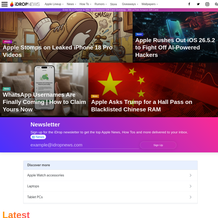 idropnews.com homepage screenshot