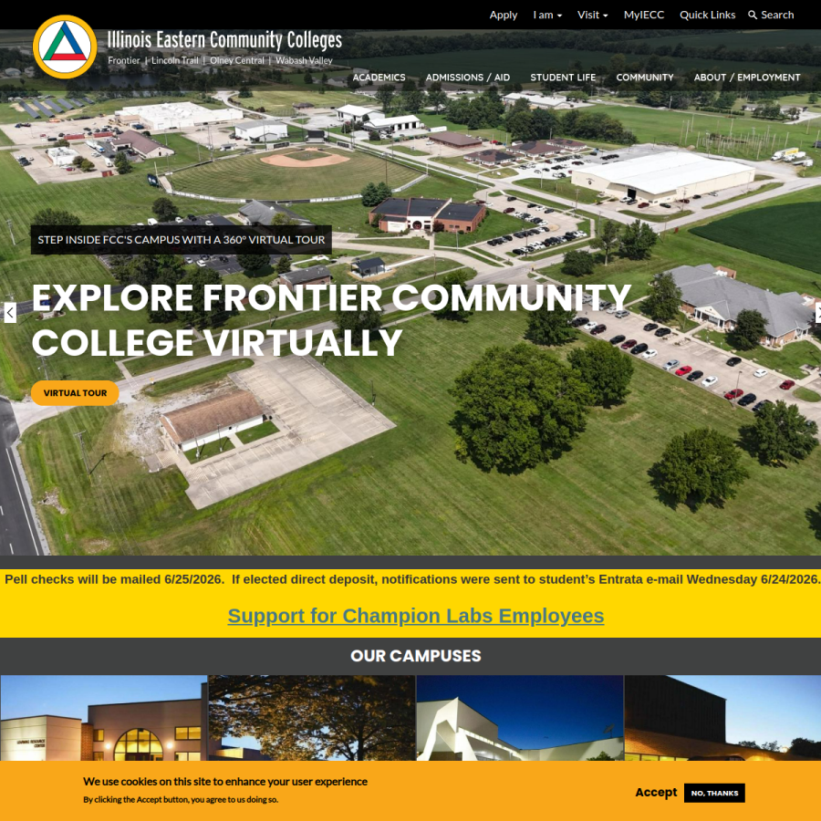 iecc.edu homepage screenshot