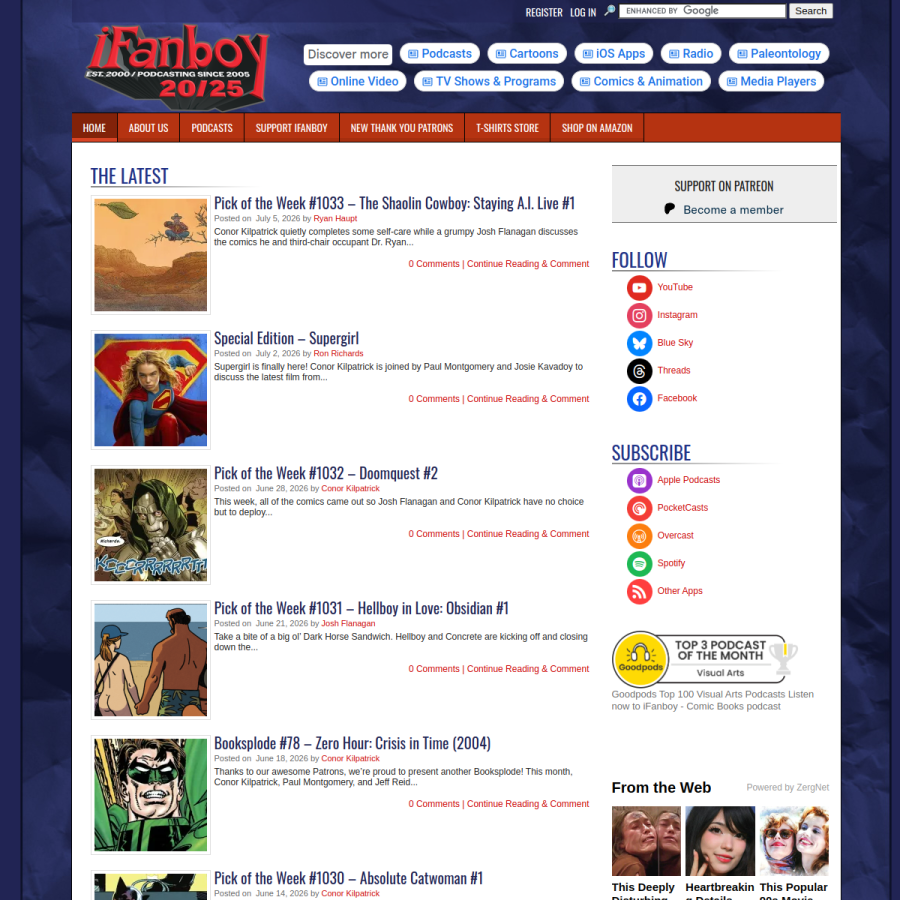 ifanboy.com homepage screenshot