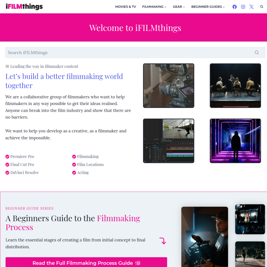 ifilmthings.com homepage screenshot