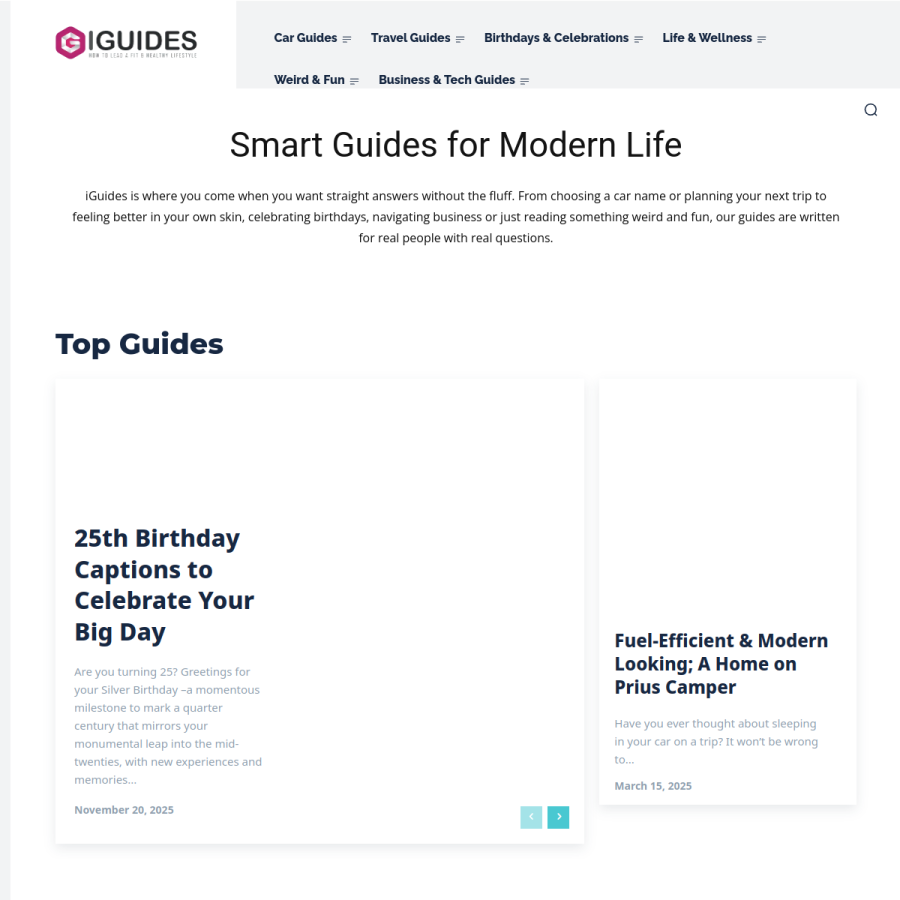 iguides.org homepage screenshot