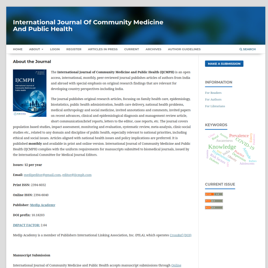 ijcmph.com homepage screenshot