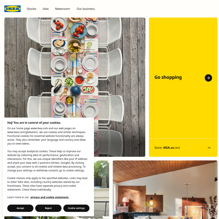 ikea.com homepage screenshot