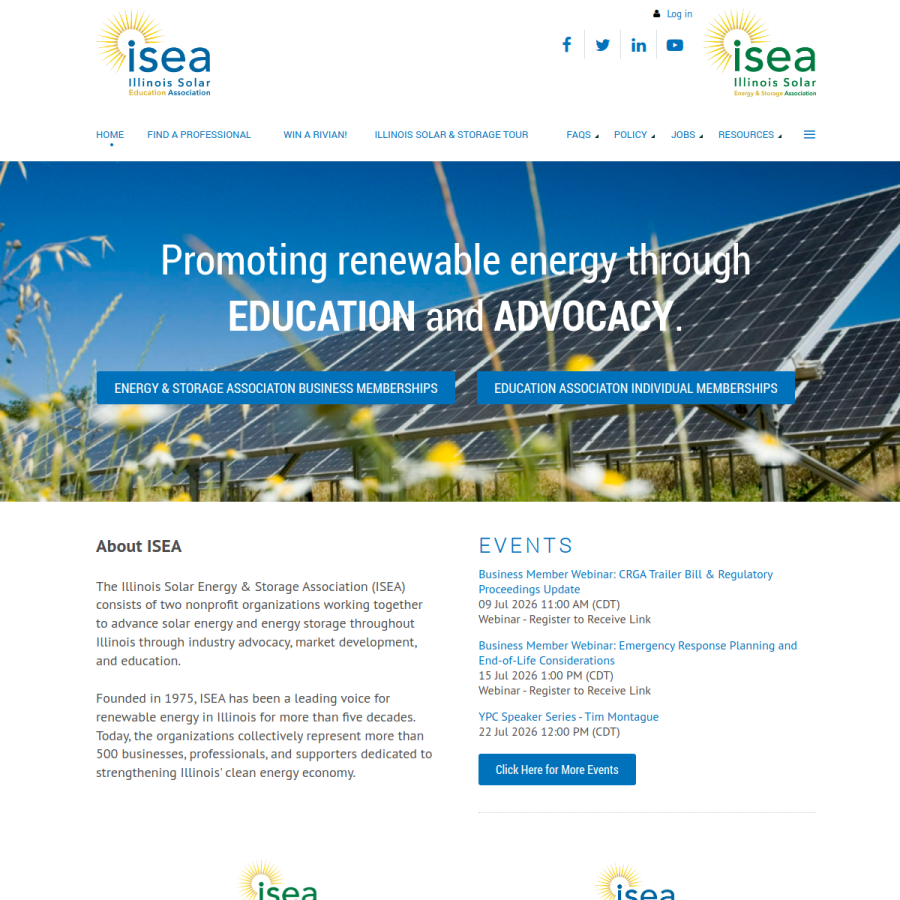 illinoissolar.org homepage screenshot