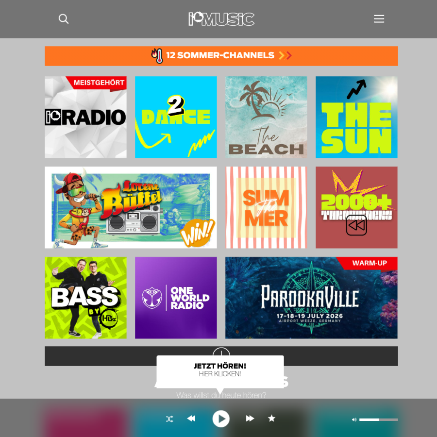 ilovemusic.de homepage screenshot