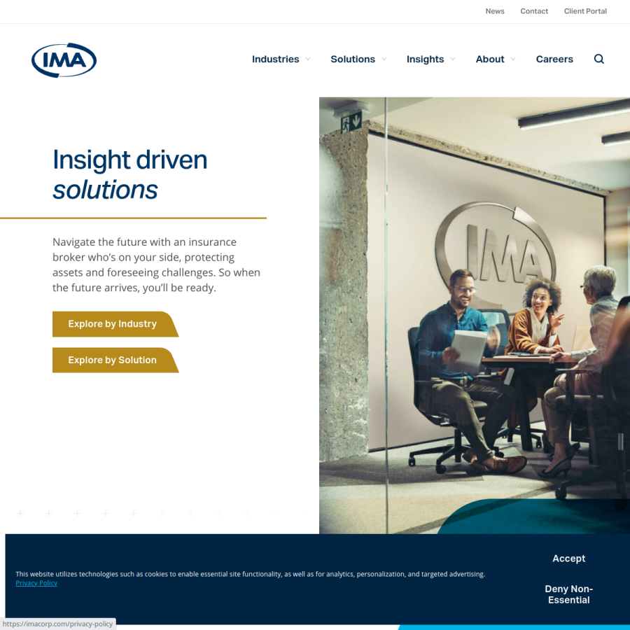 imacorp.com homepage screenshot