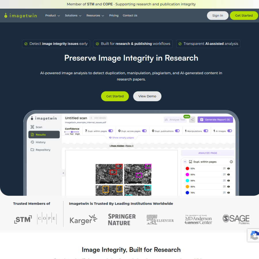 imagetwin.ai homepage screenshot