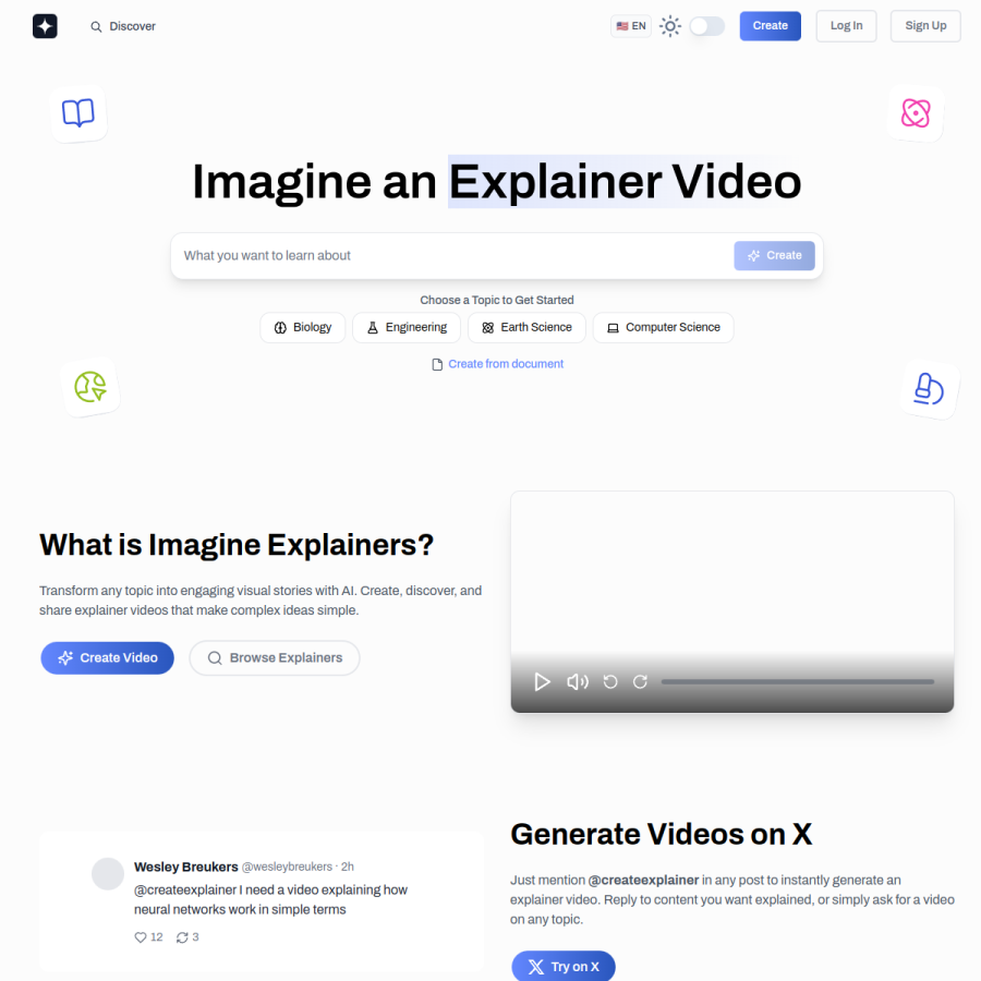 imagineexplainers.com homepage screenshot