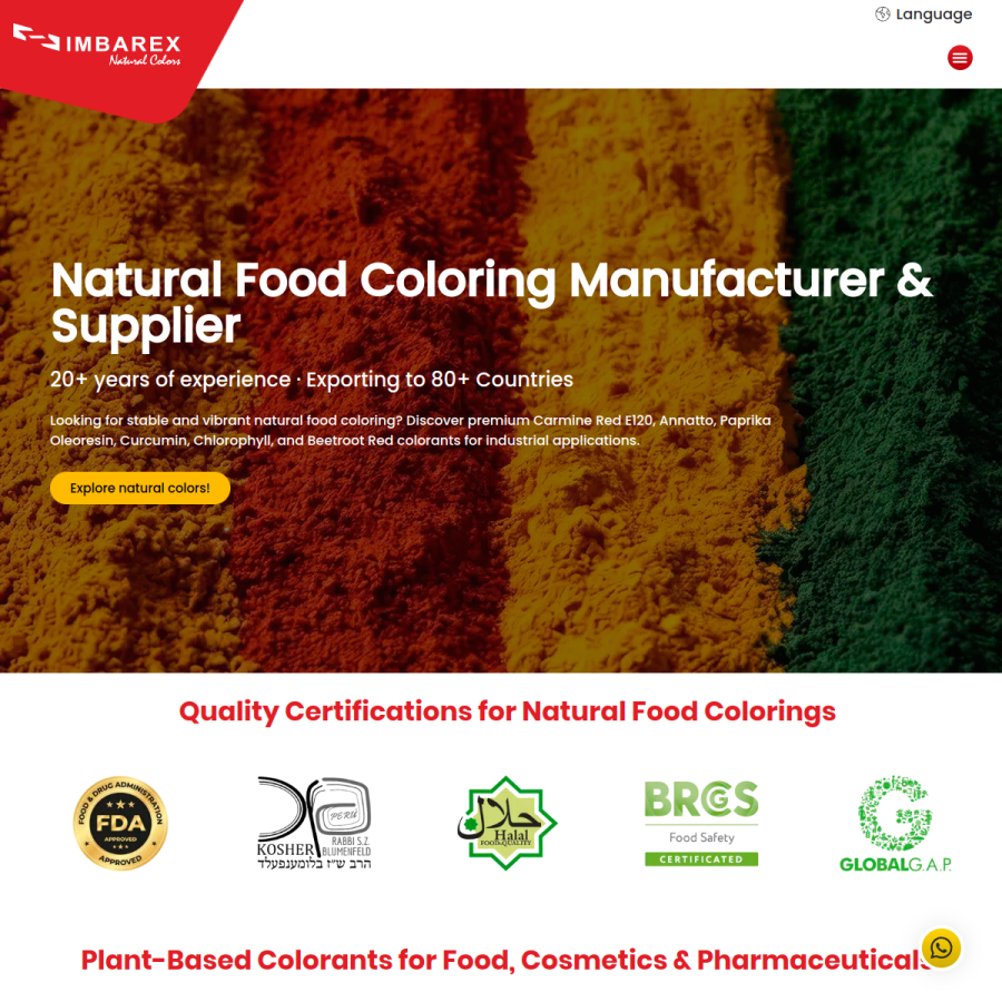 imbarex.com homepage screenshot