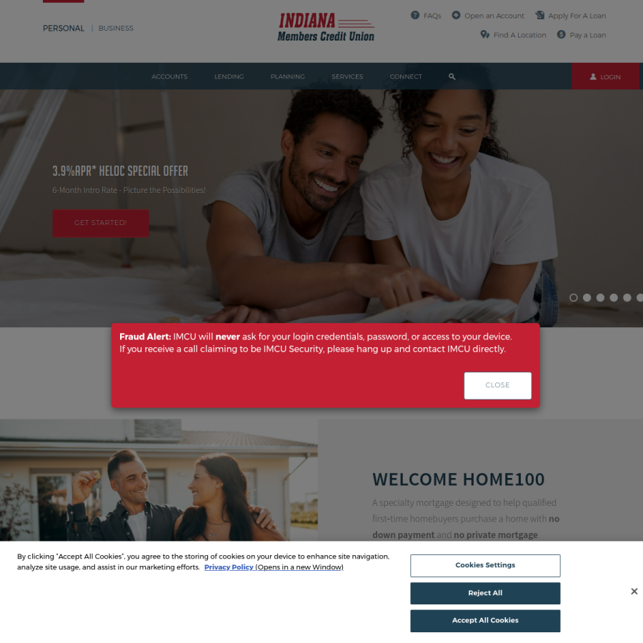 imcu.com homepage screenshot