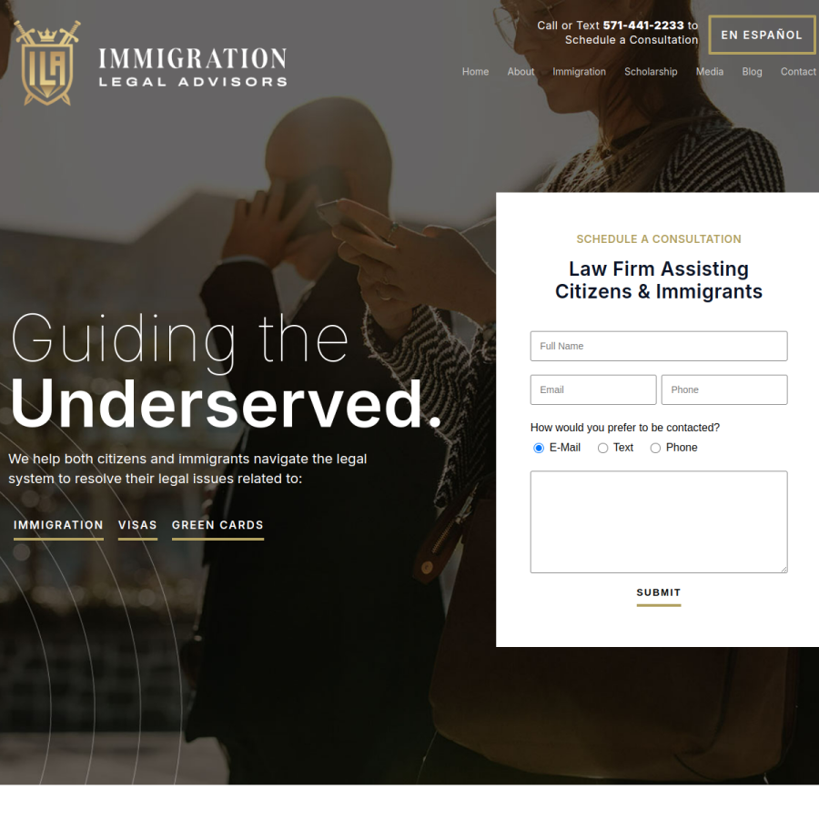 immigrationabogado.com homepage screenshot